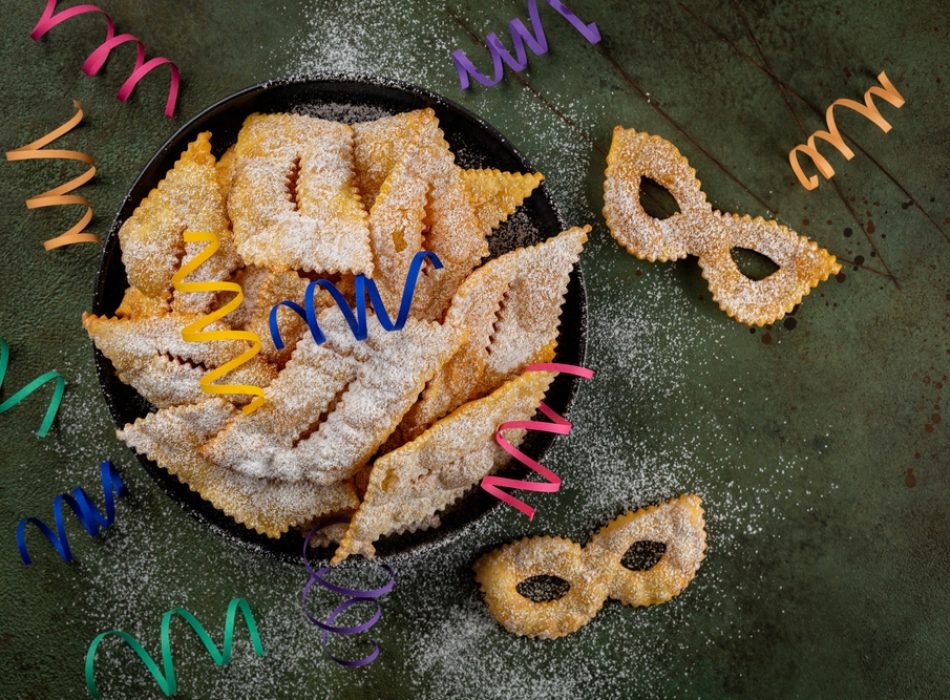 Carnival,Mask,Shape,Pastry,Angel,Wings,Or,Sfrappole,Or,Chiacchiere.